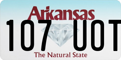 AR license plate 107UOT
