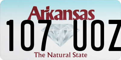 AR license plate 107UOZ