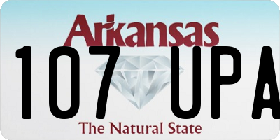 AR license plate 107UPA