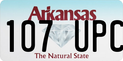 AR license plate 107UPC