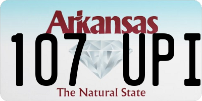 AR license plate 107UPI