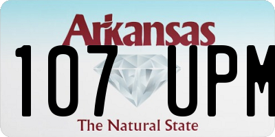 AR license plate 107UPM