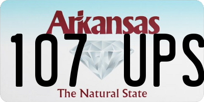 AR license plate 107UPS