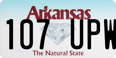 AR license plate 107UPW