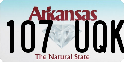AR license plate 107UQK
