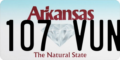 AR license plate 107VUN