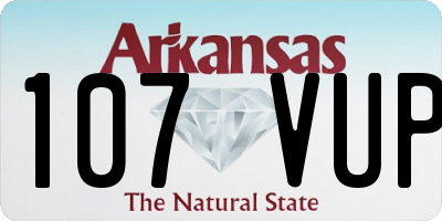 AR license plate 107VUP