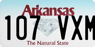 AR license plate 107VXM