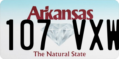 AR license plate 107VXW