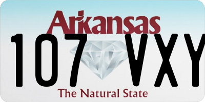 AR license plate 107VXY