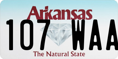 AR license plate 107WAA