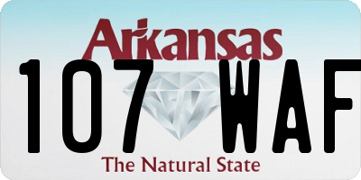 AR license plate 107WAF