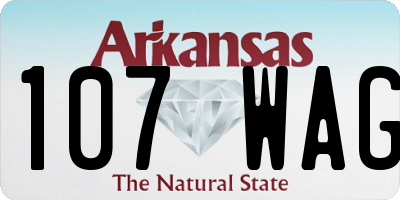 AR license plate 107WAG