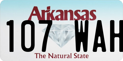 AR license plate 107WAH