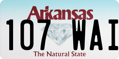 AR license plate 107WAI