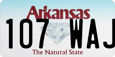 AR license plate 107WAJ
