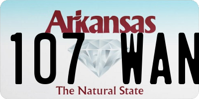 AR license plate 107WAN