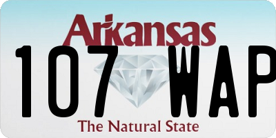 AR license plate 107WAP