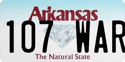 AR license plate 107WAR