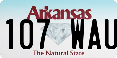 AR license plate 107WAU