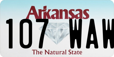 AR license plate 107WAW
