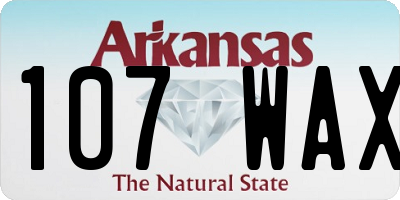 AR license plate 107WAX
