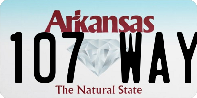 AR license plate 107WAY