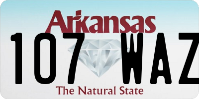 AR license plate 107WAZ
