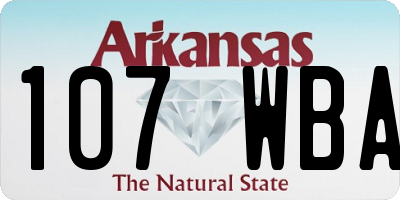 AR license plate 107WBA