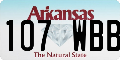 AR license plate 107WBB