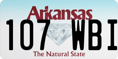 AR license plate 107WBI