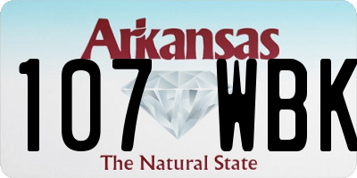 AR license plate 107WBK