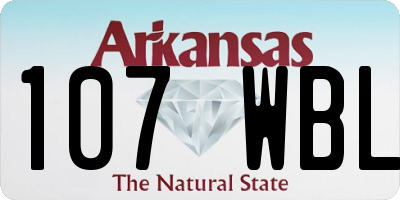 AR license plate 107WBL