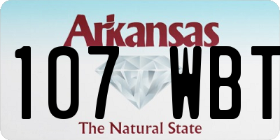 AR license plate 107WBT