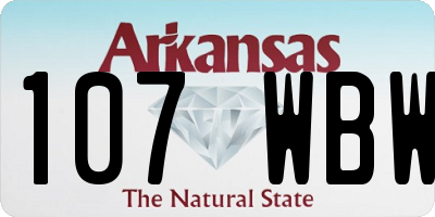 AR license plate 107WBW