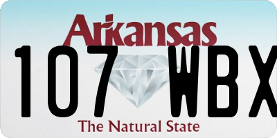 AR license plate 107WBX