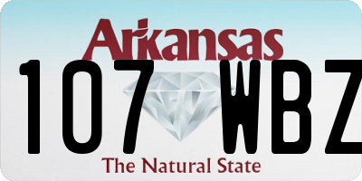 AR license plate 107WBZ