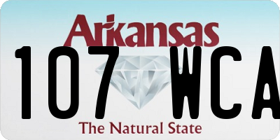 AR license plate 107WCA