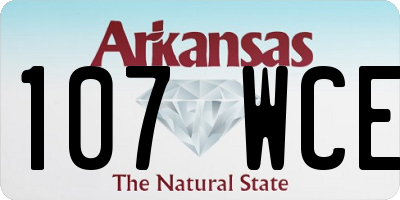 AR license plate 107WCE