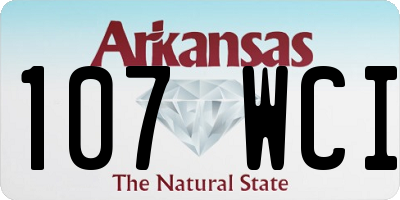 AR license plate 107WCI