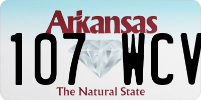 AR license plate 107WCV