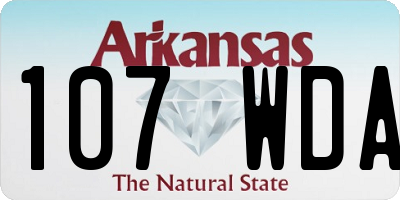 AR license plate 107WDA
