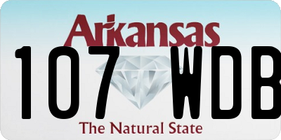 AR license plate 107WDB