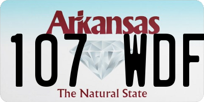 AR license plate 107WDF