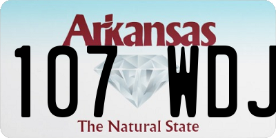 AR license plate 107WDJ