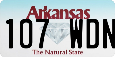 AR license plate 107WDN