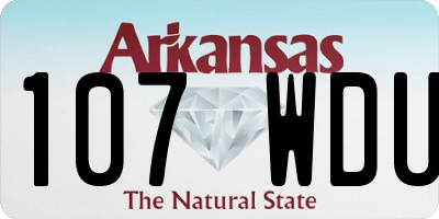 AR license plate 107WDU