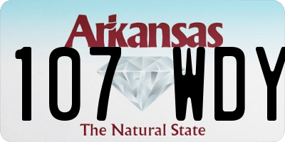 AR license plate 107WDY