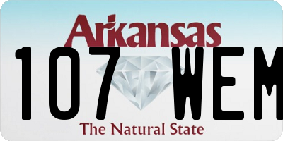 AR license plate 107WEM