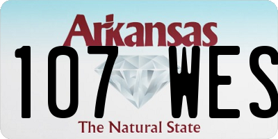 AR license plate 107WES